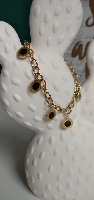 Bransoletka złota stal nierdzewna