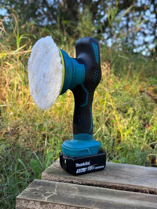 ZESTAW - Polerka do renowacji kloszy lamp działa na aku MAKITA
