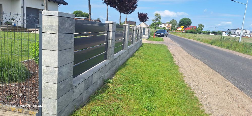 Ogrodzenie frontowe, front palisada ozdobne listwa