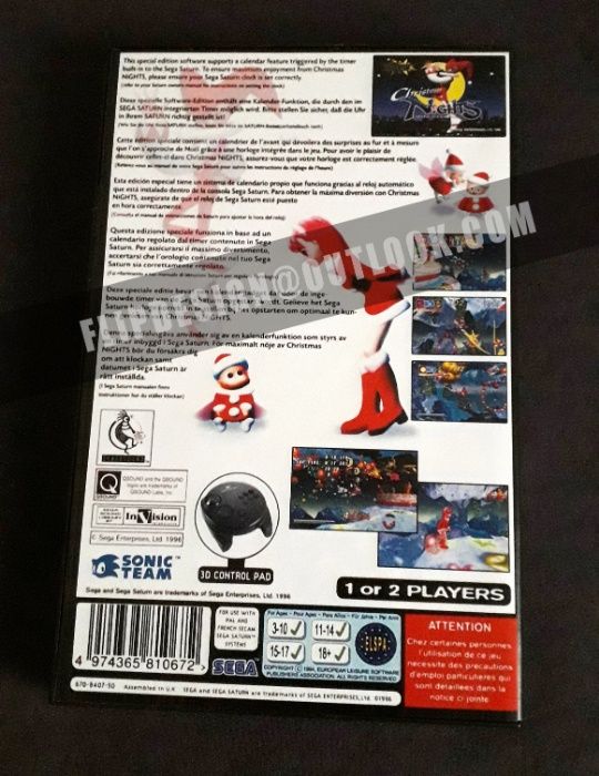 Capas para Jogos Sega Saturn (Restauradas) Christmas Nights