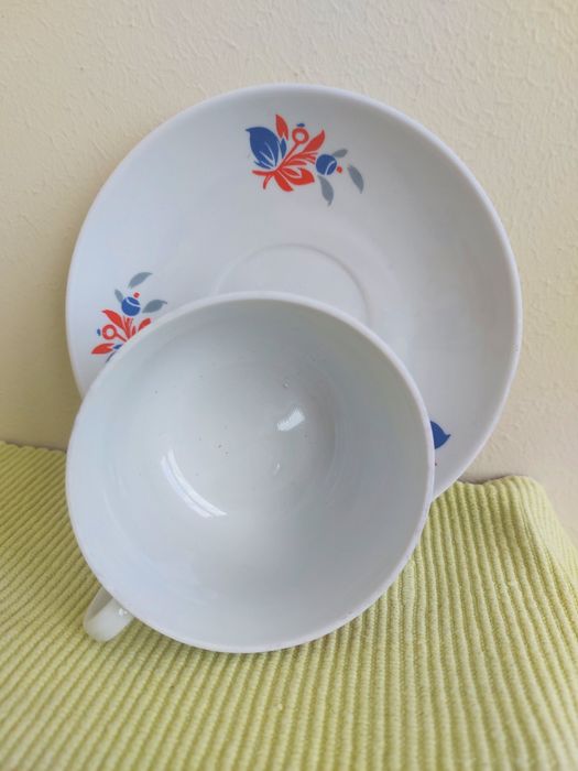 Чашка чайна пара сервіз сервиз Дружківка Дружковка фарфор СССР