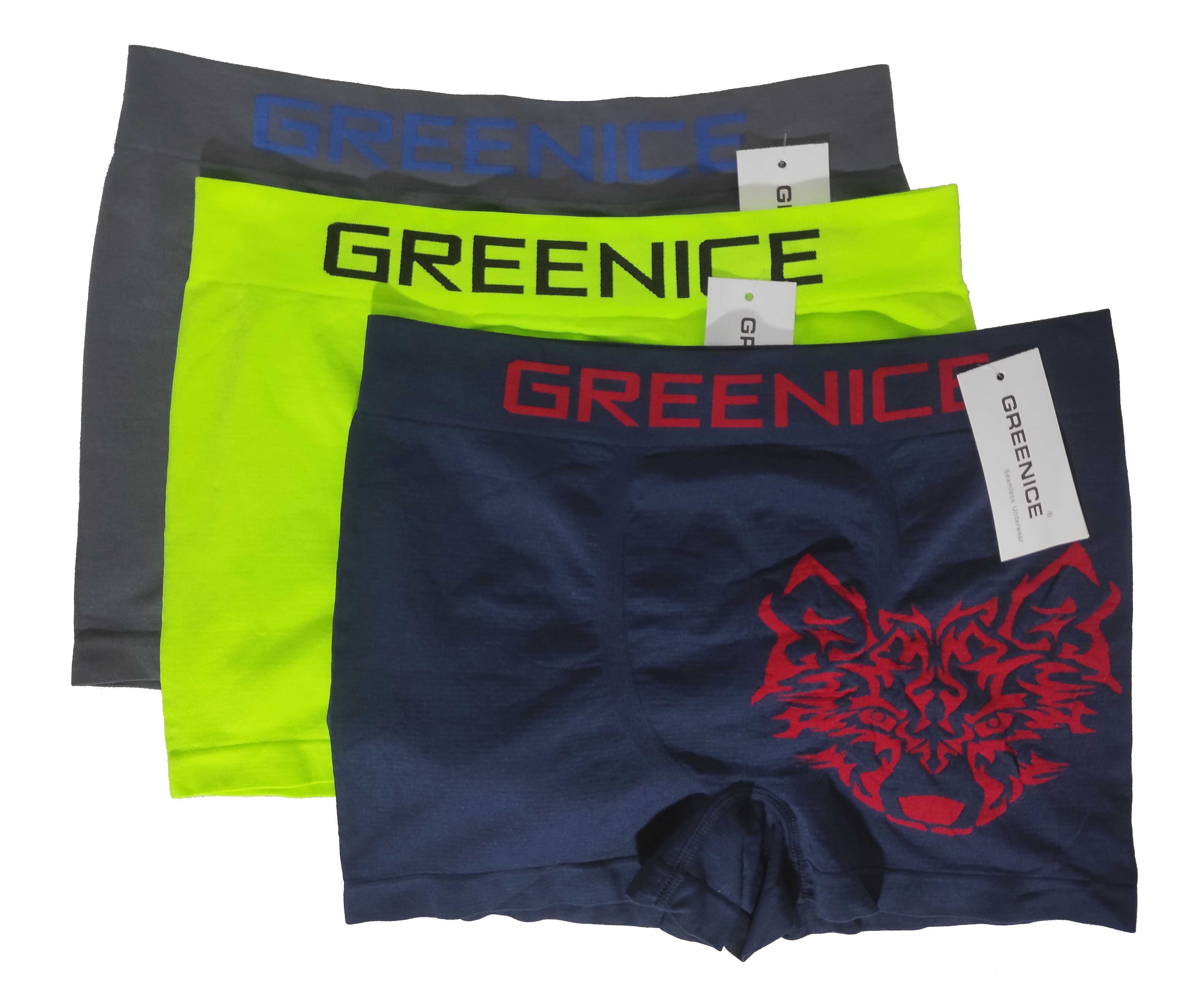 Z68A. 3x Bokserki męskie GREENICE r. XL/XXL majtki PREMIUM bezszwowe