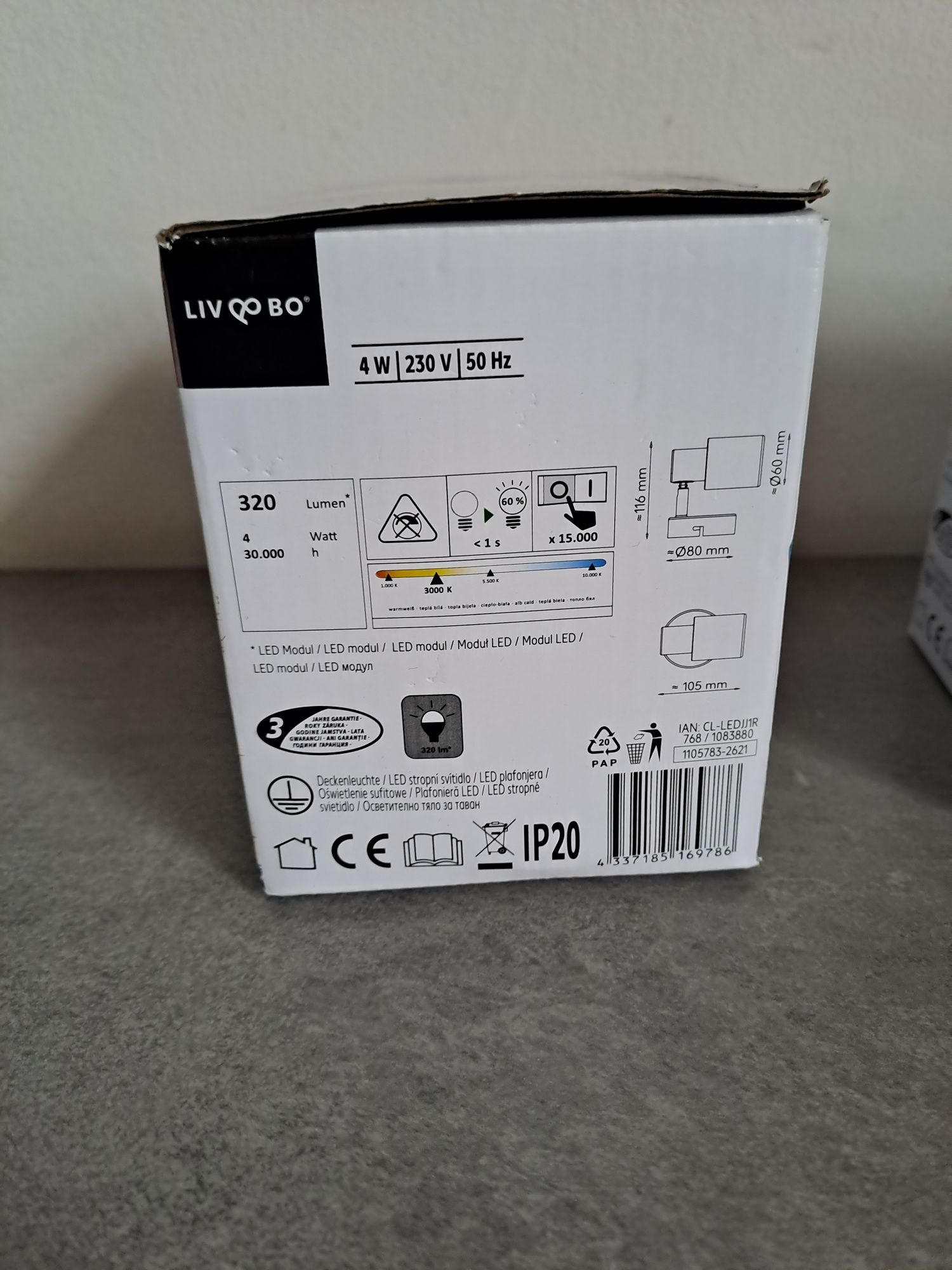 2x lampa sufitowa/ścienna led+worki na bieliznę + worki ( NOWE )
