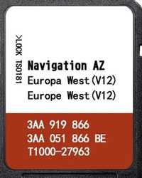 Mapa Karta RNS 315 VW Seat Nawigacja West/East v12 Caddy Touran Polo