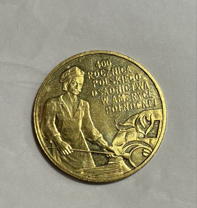 Moneta 2 zl 400 rocznica polskiego osadnictwa w Ameryce Polnocnej 2008