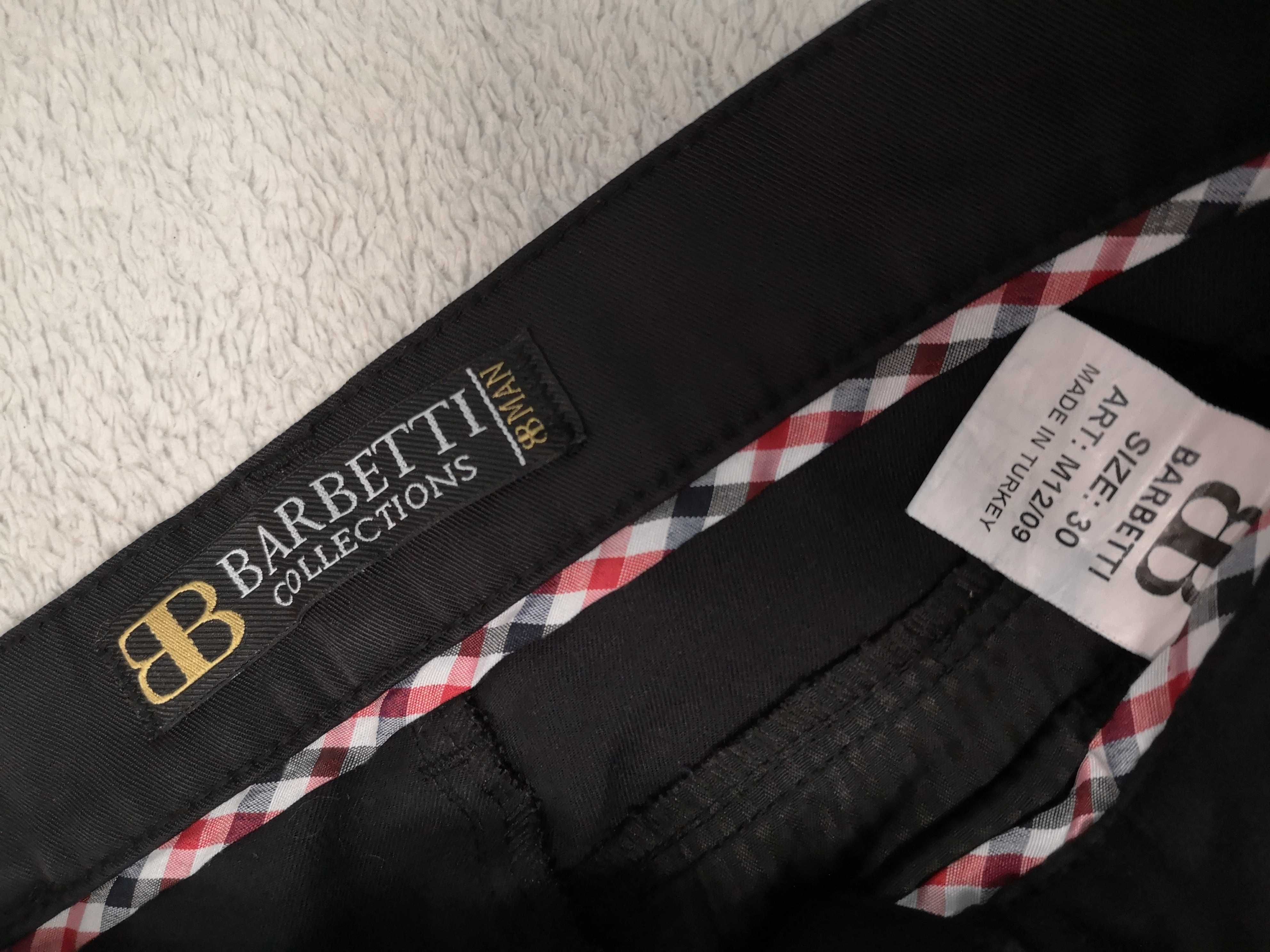 Czarne szare grafitowe eleganckie spodnie Barbetti 30