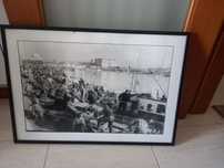 Quadro antigo com moldura preto