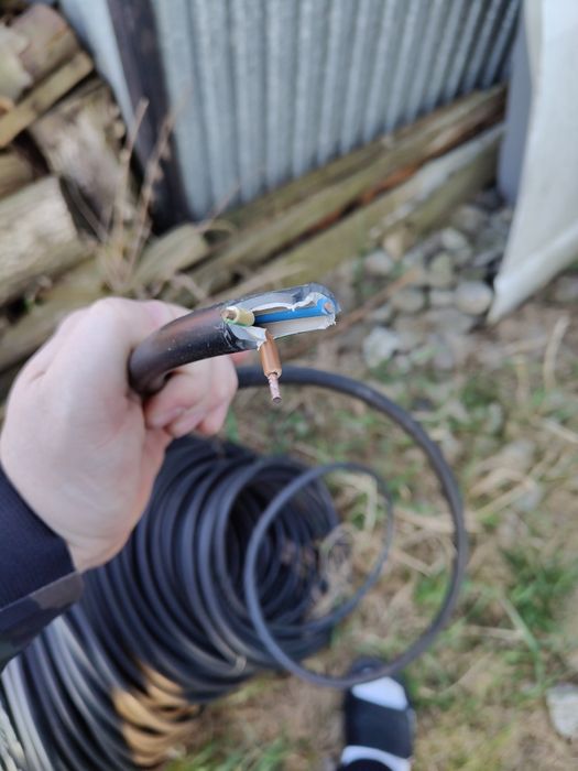 Kabel ziemny 3×6.  8 zł za metr