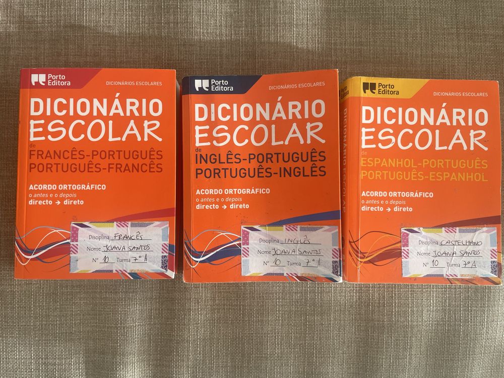 Dicionarios Portugues Ingles Frances Espanhol