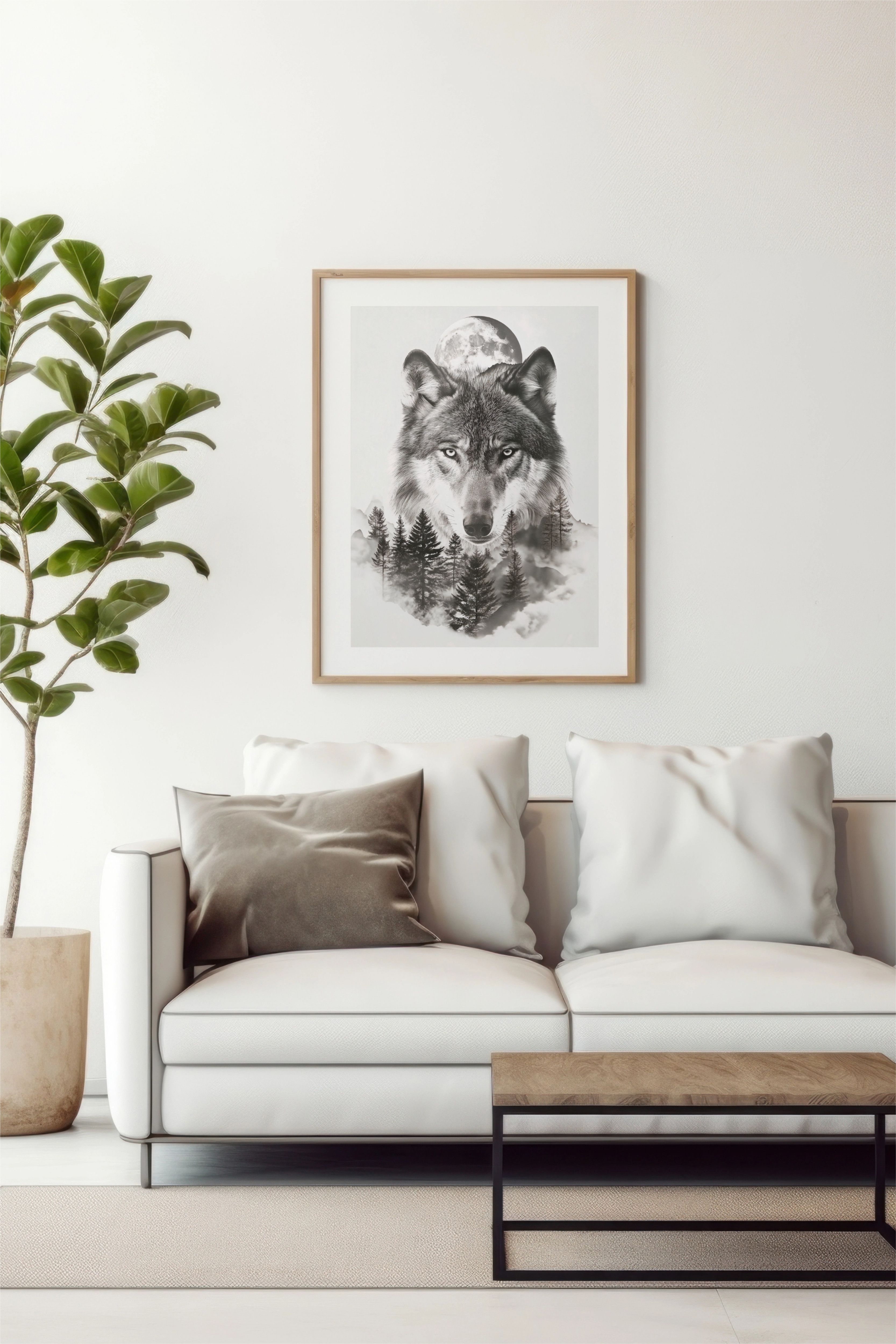 Plakat 50x70 cm Wilk | Wydruk na Ścianę | Plakaty do Salonu Sypialni