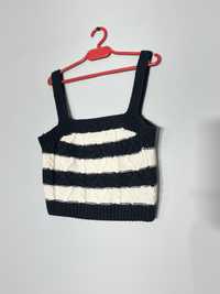 Grubszy top w paski River Island S 36