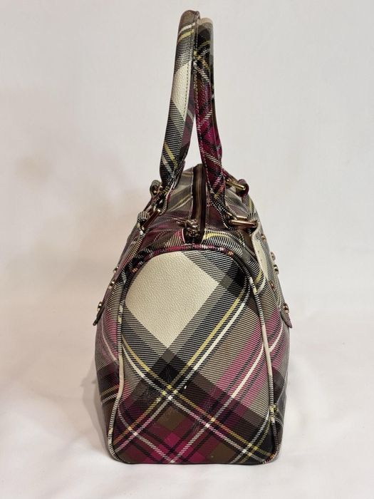 Vivienne Westwood Оригінал Сумка Боулер Тартан Шкіра
