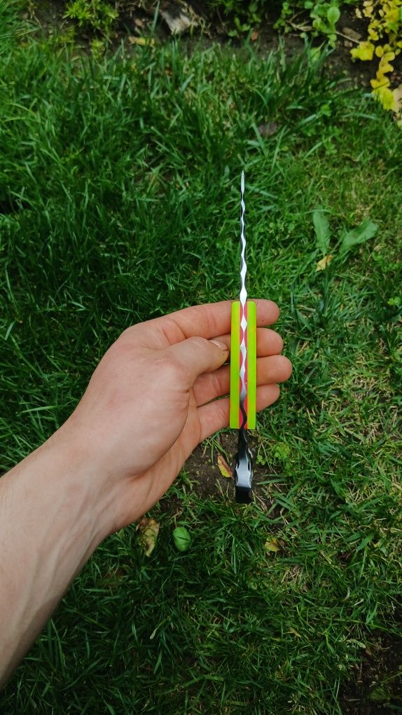 Ręcznie wykuty nóż EDC/ nóż myśliwski/ neonowa rękojeść/ knifemaking