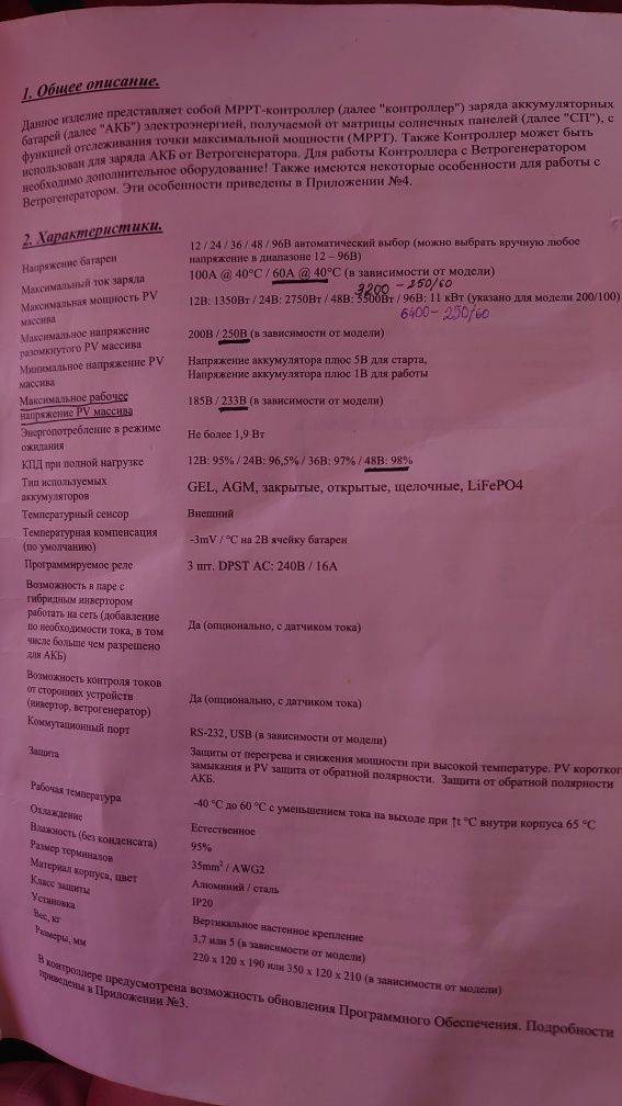 Контролер 250/60