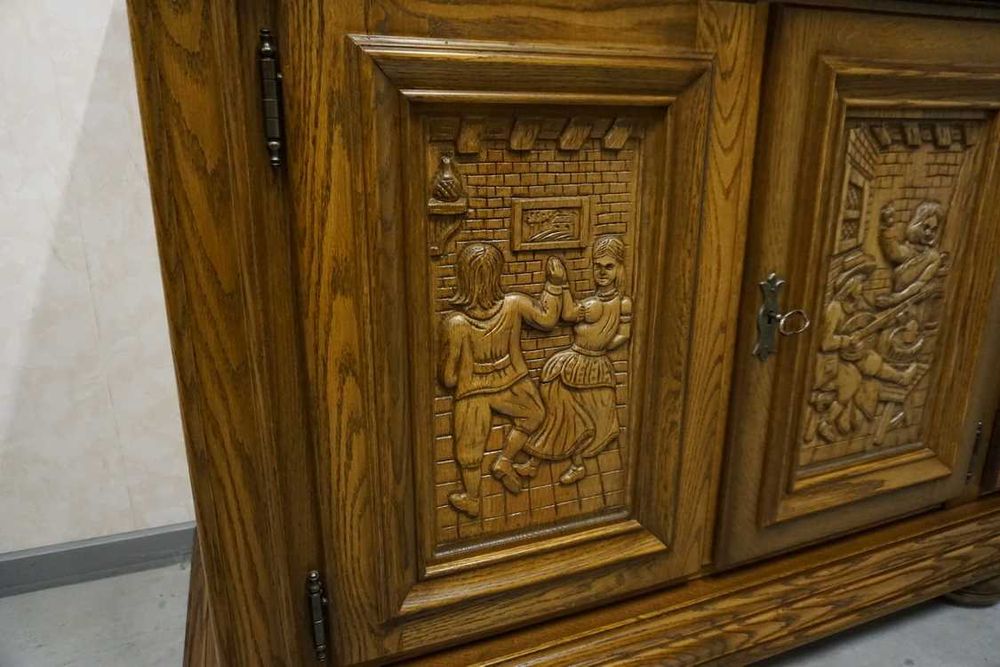 Komoda Myśliwska 3 Drzwiowa + Rząd 5 Szuflad szer. 211 cm ( P-1316 )