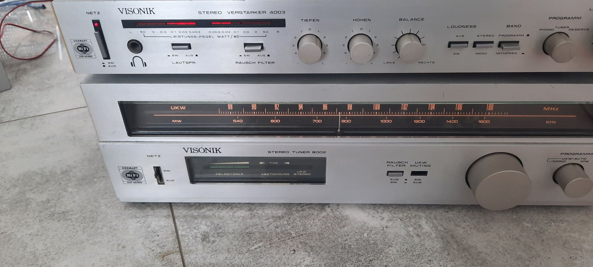 VISONIK wzmacniacz 4003 i tuner 8002