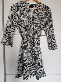 Sukienka w print zebra r. S