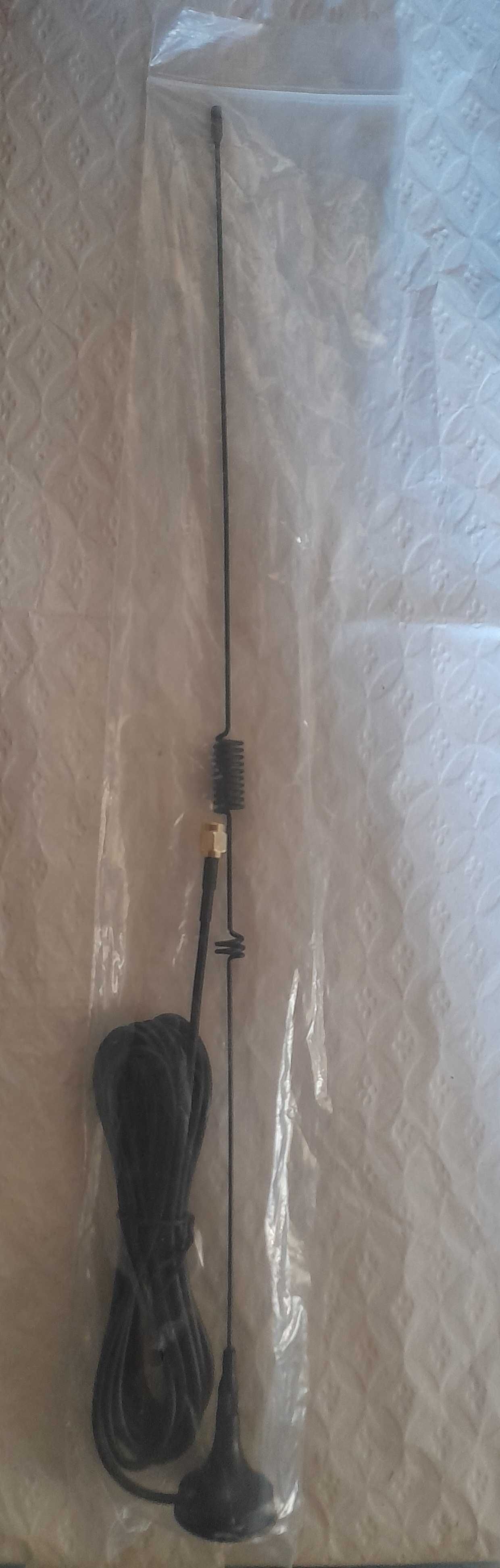 Antena VHF UHF SMA-Macho Com Base Magnética Para Rádios Portáteis