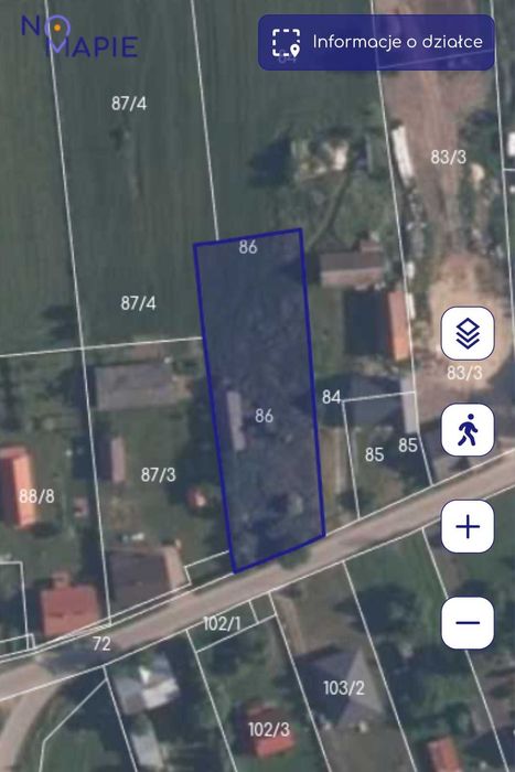 działka budowlana Stare Guty 1791m² k. Pisza