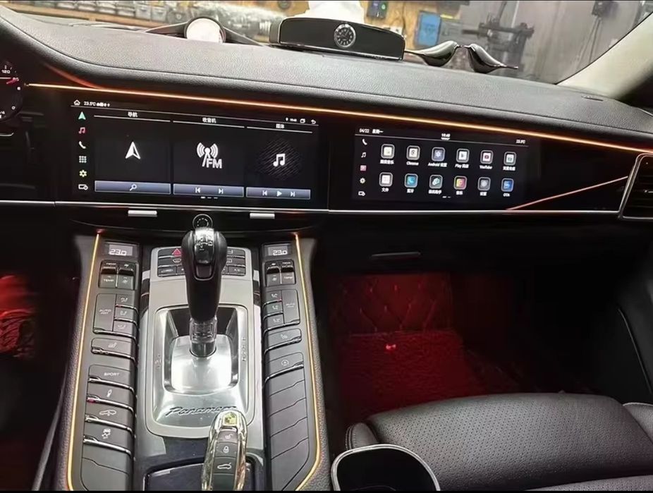 Rádio Porsche Panamera 10-16 Android 14 Duplo ecrã (Novo)