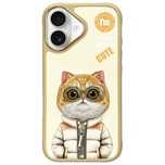 Nimmy Etui Iphone 16 6.1" Khaki          Cool&Cute 2.0 Cat