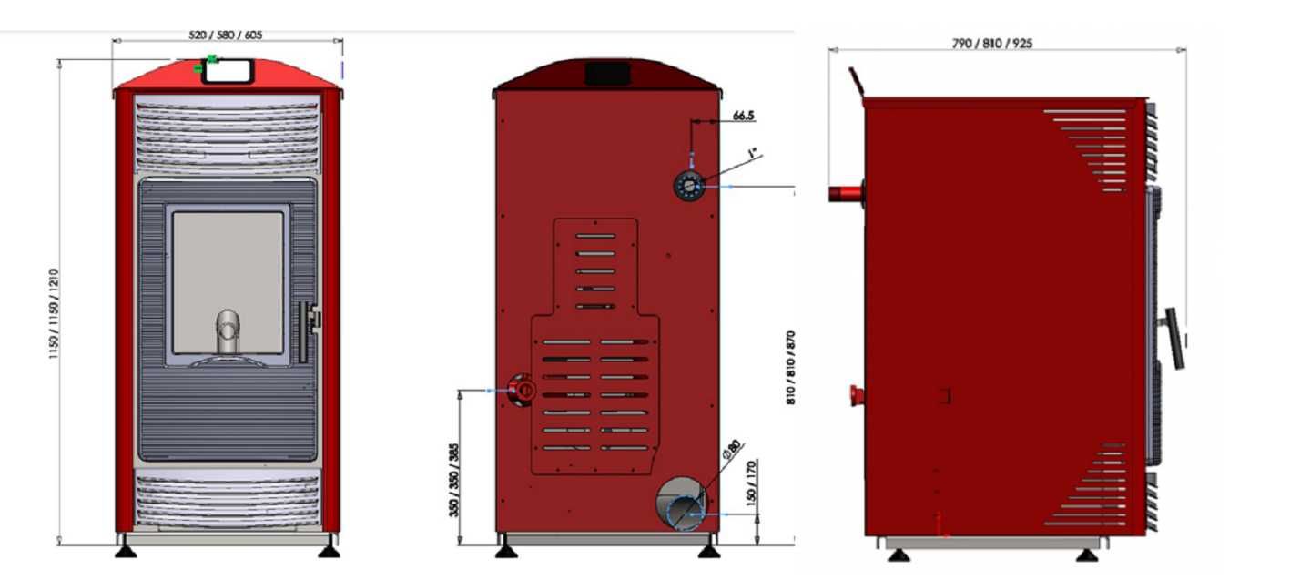 TERMOMONT TOBY H21 Kominek z funkcją c.o. pellet 24 kW