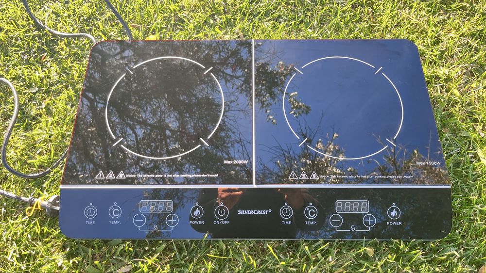 Placa de inducao dupla portatil