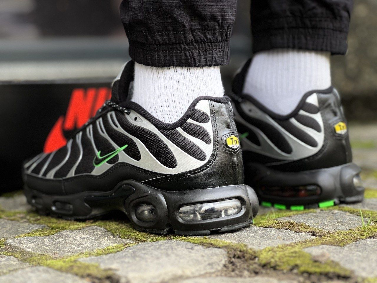 ТОП ПРОДАЖ! Air Max Plus TN Black Silver Green 41 42 44 45