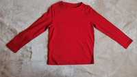 116 C&A czerwona chłopięca koszulka bluzka długi rękaw gładka