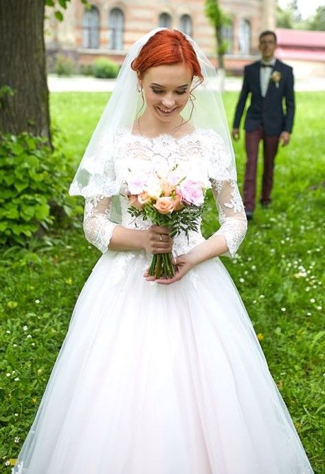 Плаття весільне пудрове