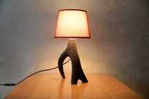 Lampka z poroża - nocna biurkowa