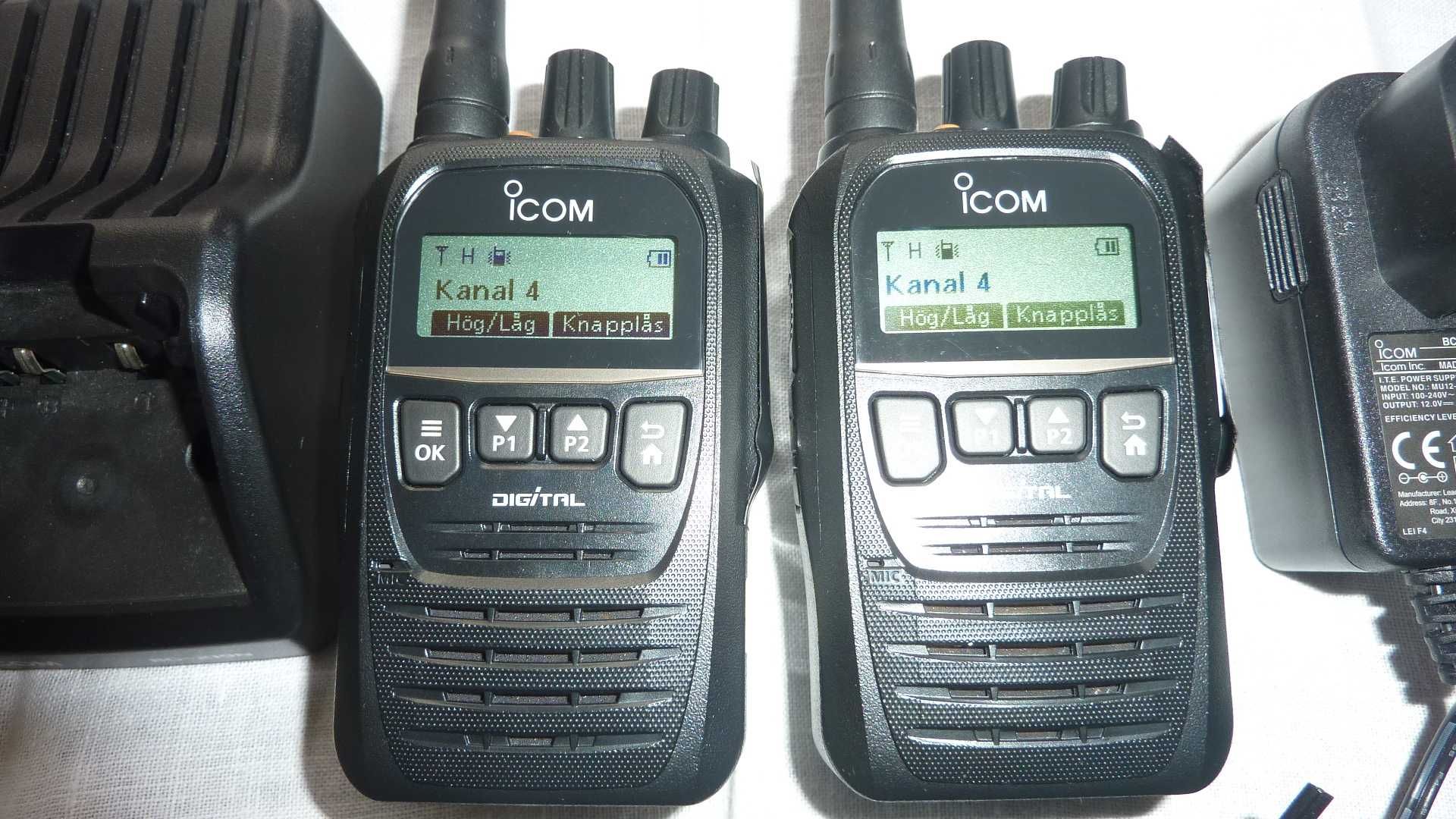 Dwa profesjonalne radiotelefony(krótkofalówki)ICOM IC-F62D nieużywane.