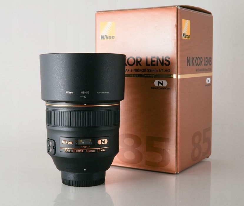 Obiektyw Nikkor AF-S 85mm f/1.4G, stan idealny, jak nowy