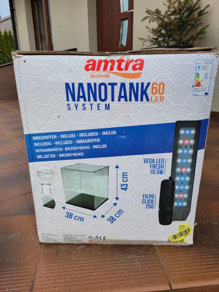 Akwarium nano  kostka 60 litrów