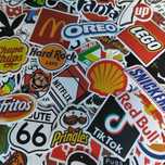 100 Stickers Autocolantes Diversos Marcas