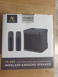 Karaoke Bezprzewodowy zestaw do  głośnik + 2 mikrofony YS-203
