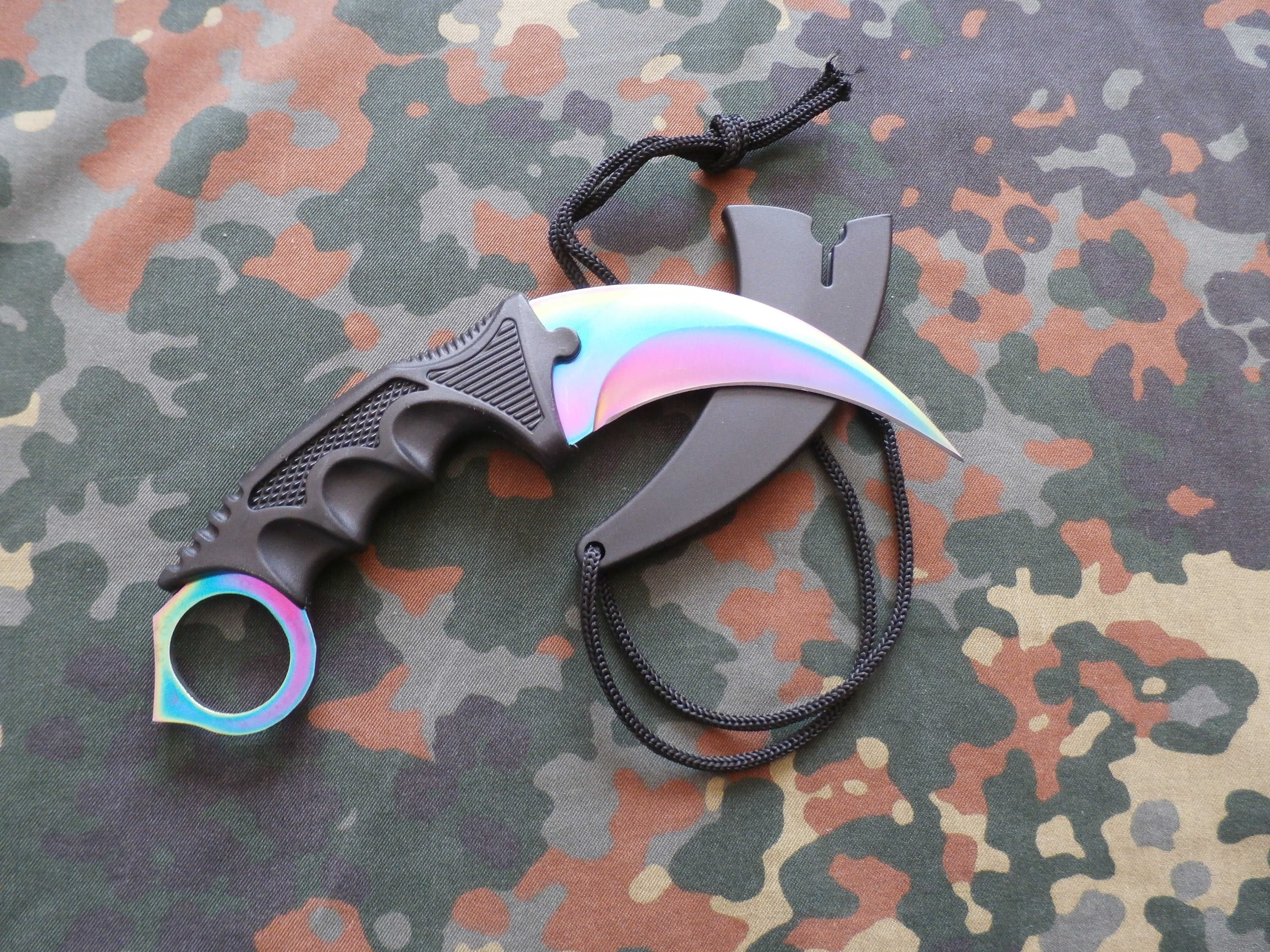 Туристический нож Керамбит Коготь CS GO Gradient  18см в чехле,паркорд
