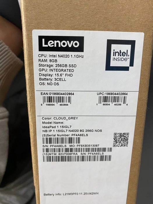 Ноутбук Lenovo IdeaPad 1 15IGL7 новий