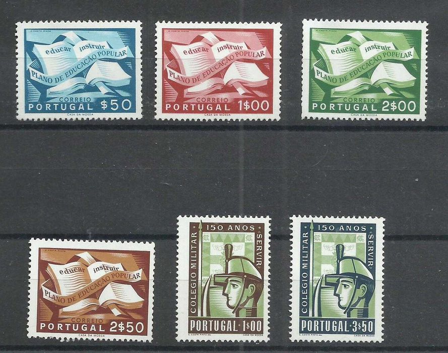 Selos portugueses – 2 séries de 1954 como novos e com goma