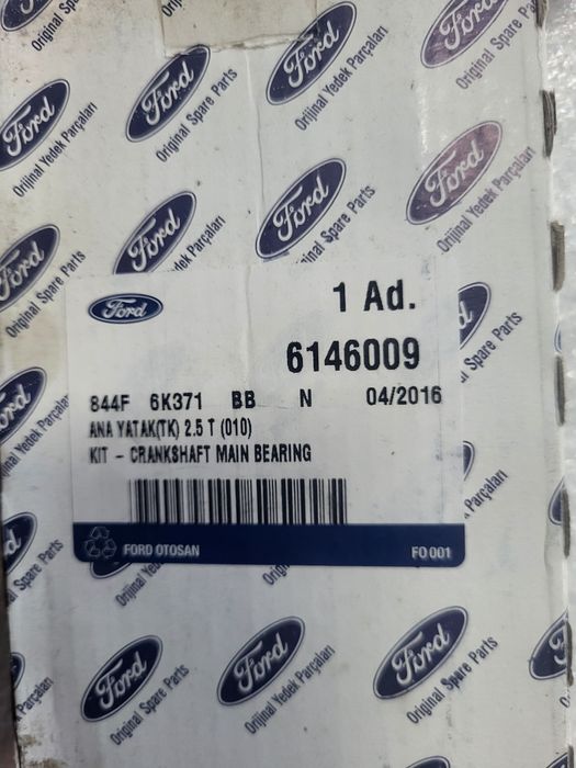 Форд Транзит 1988-2000 р.в. вкладиші корінні 0,25