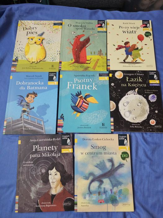 Czytam sobie poziom 1 seria 8 szt książek duże litery nauką czytania