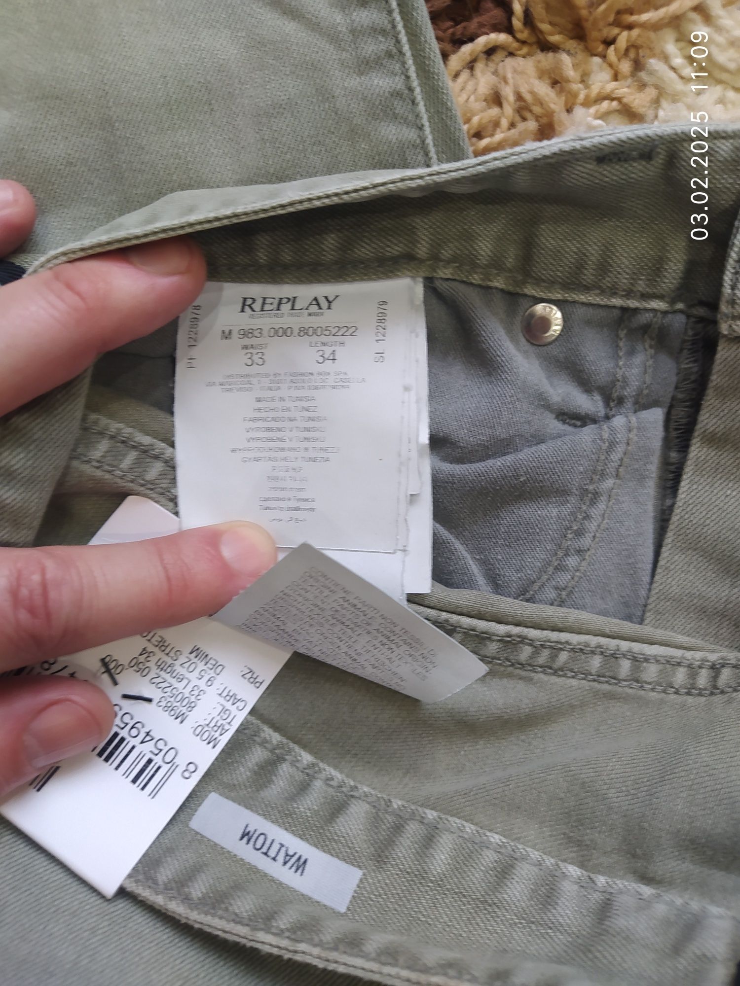 Джинси чоловічі REPLAY Jeans ORIGINAL