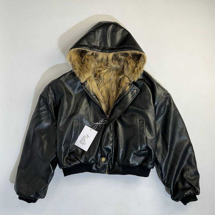 бомбер куртка мех зима кожа opium balenciaga rick owens swag y2k