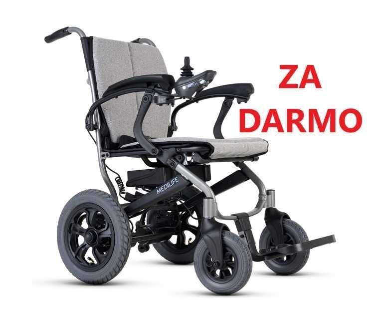 MEDILIFE O2 ultra lekki wózek inwalidzki elektryczny składany NFZ