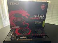Placa Gráfica MSI NVIDIA GeForce GTX 960 GAMING 2G - Muito bom estado