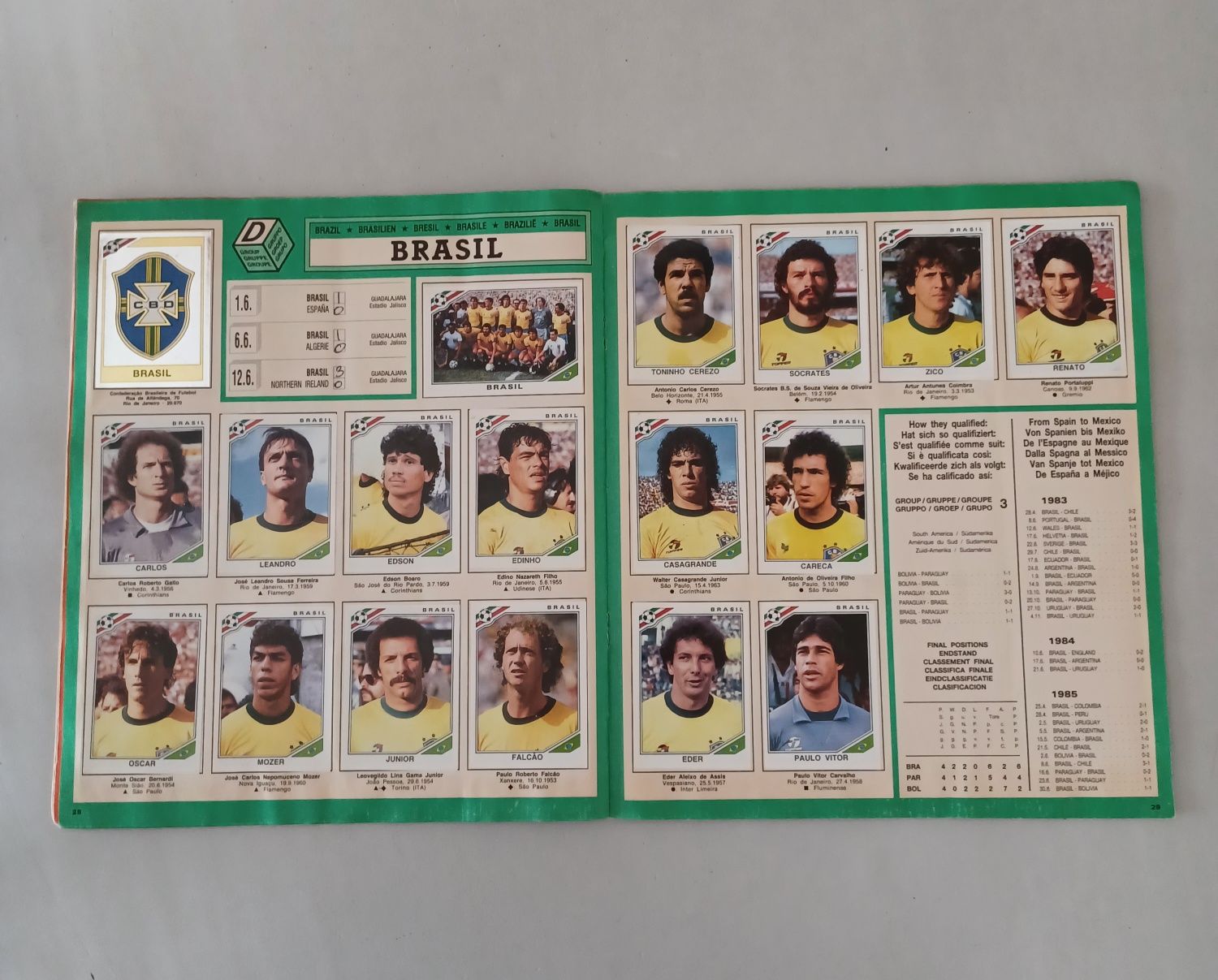 Caderneta cromos México 1986 Panini