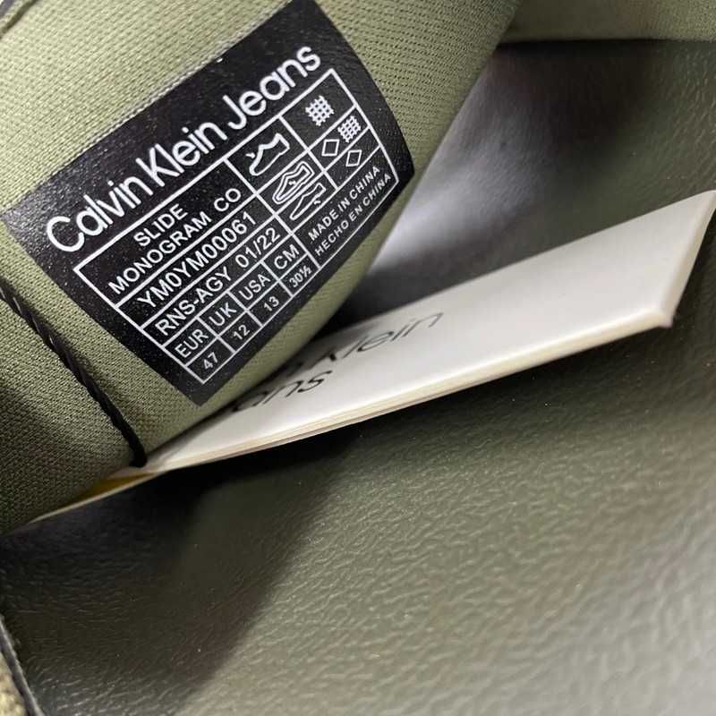 Klapki męskie Calvin Klein Jeans khaki (47)