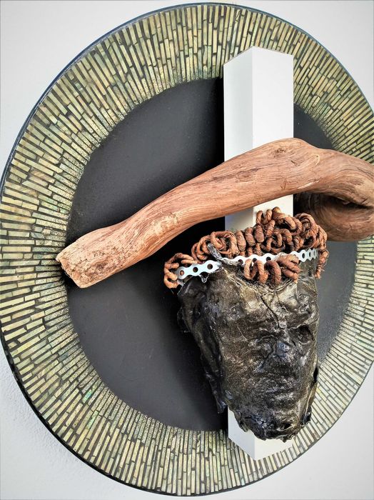 Escultura de parede 50X50X20cm-CRISTO