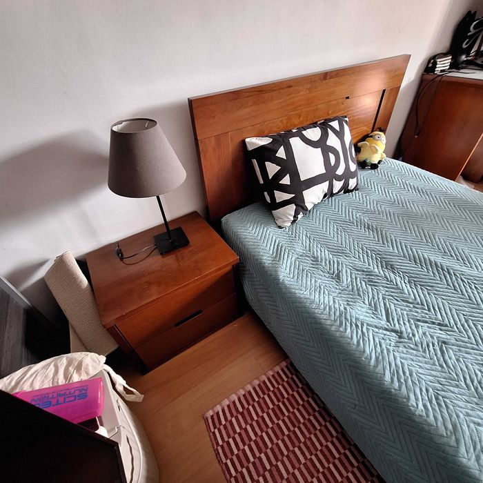 vendo conjunto cama solteiro xl, cômoda e secretaria