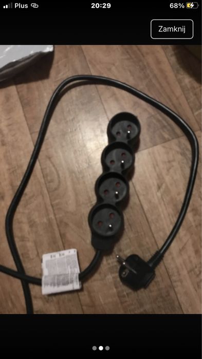 Czarny przedluzacz nowy